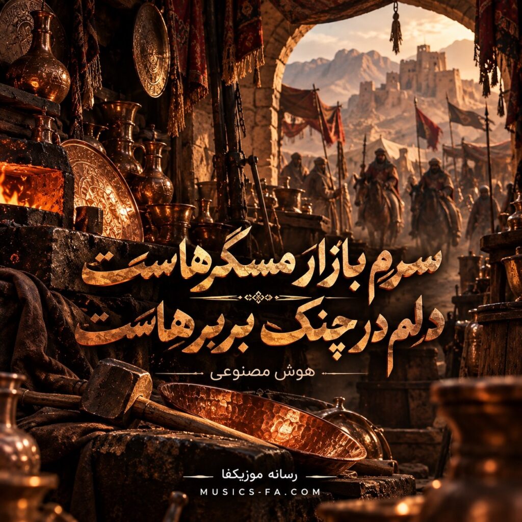 دانلود آهنگ سرم بازار مسگرهاست دلم در چنگ بربرهاست هوش مصنوعی