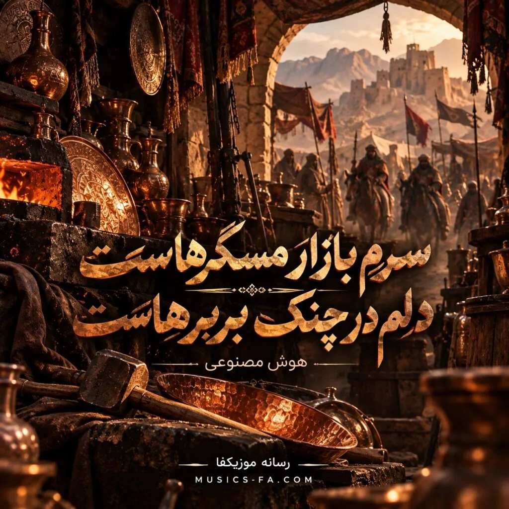 دانلود آهنگ سرم بازار مسگرهاست دلم در چنگ بربرهاست هوش مصنوعی دانلود آهنگ سرم بازار مسگرهاست دلم در چنگ بربرهاست هوش مصنوعی